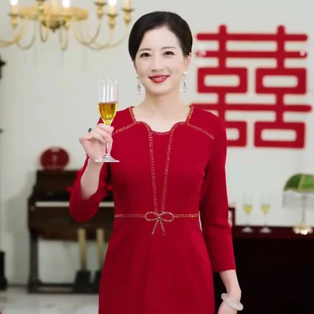 25399喜婆婆平时可穿宴会礼服连衣裙