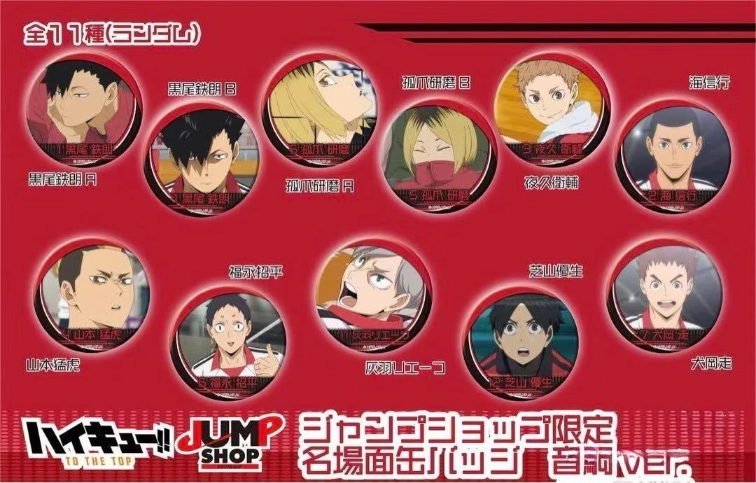 【排球少年】正版排球js名场面浮雕吧唧徽章盲盒 散池不保 默认代拆