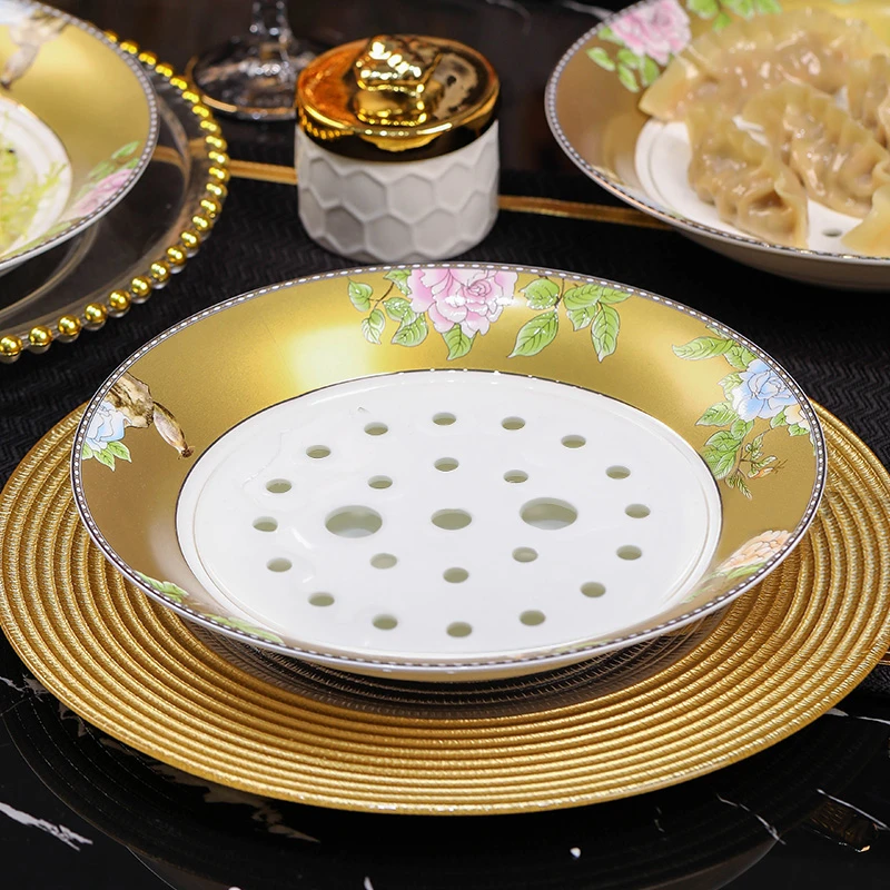 【小水专属】景德镇琴瑟和鸣十英寸饺子盘一个装