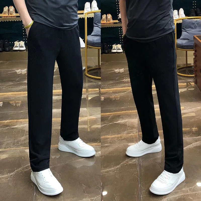 2024男士夏季新款拖地裤纯色百搭直筒裤男女同款休闲潮流阔腿裤