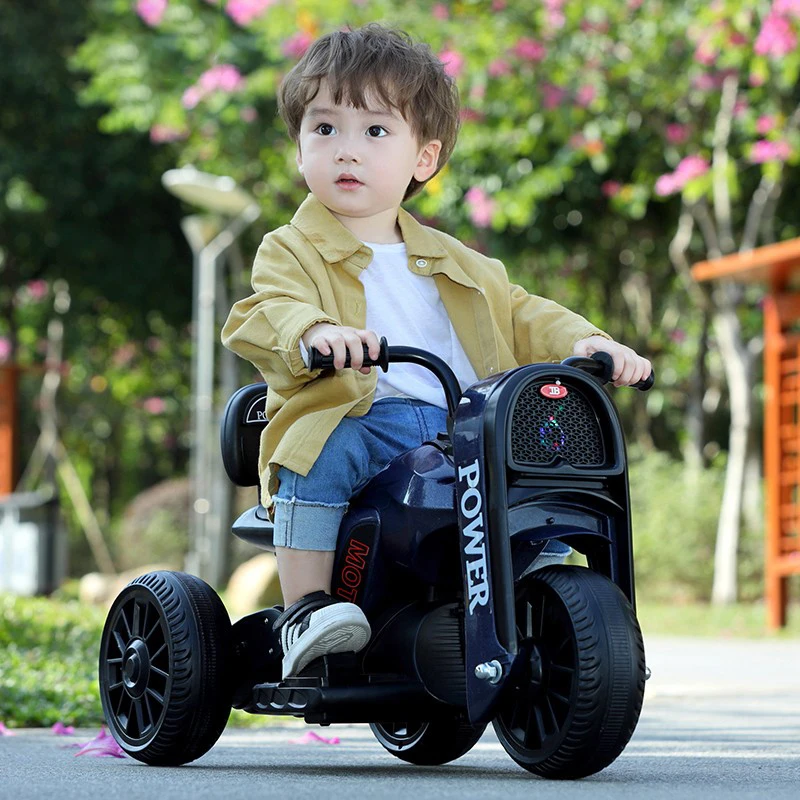 儿童电动摩托车男女宝宝玩具车可坐人小孩充电三轮车带遥控电瓶车