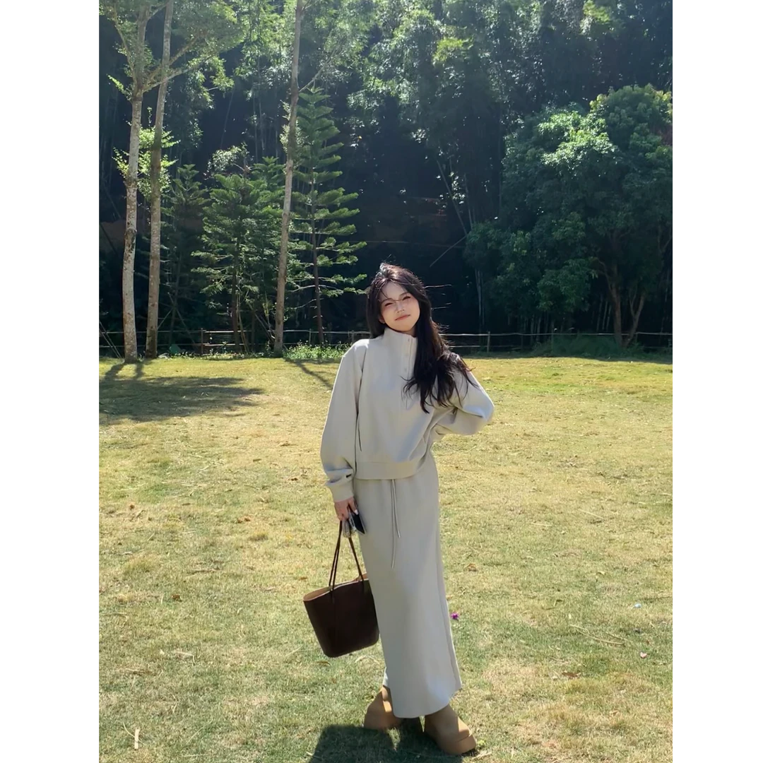 PP【秋日牧场】小众气质休闲宽松百搭轻奢挺开叉阔时尚套装PP159
