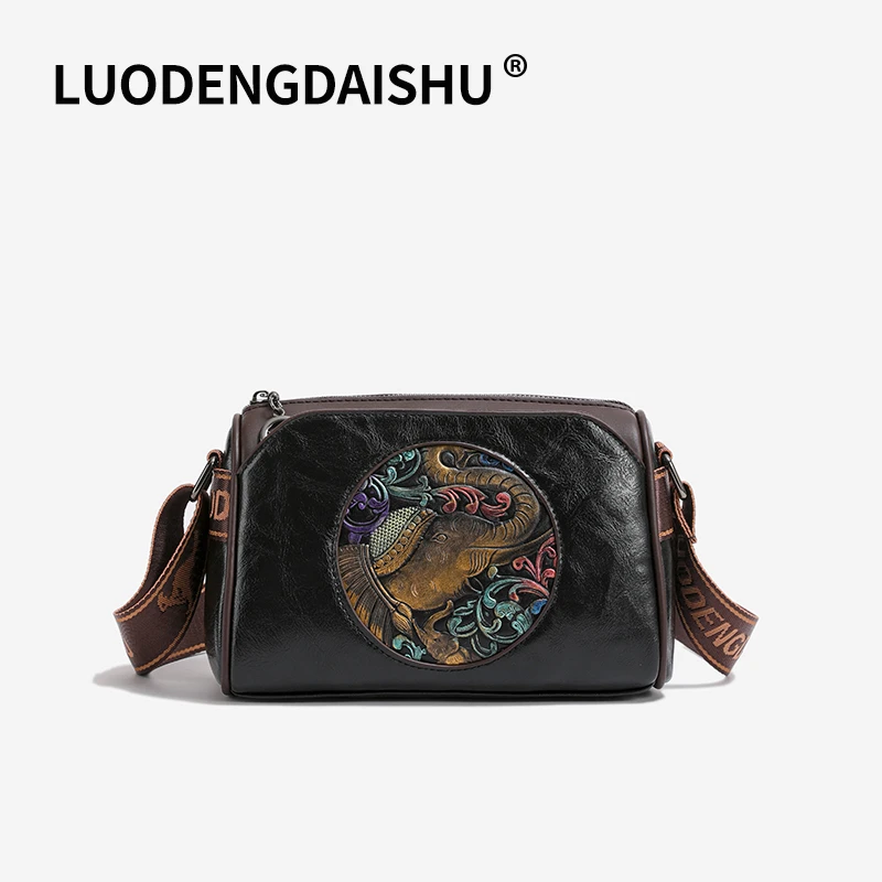 【海掌柜】新款时尚百搭轻奢压花洋气大容量单肩斜跨枕头包66621