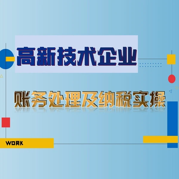 高新技术企业账务处理及纳税实操/（管理会计/财务主管）