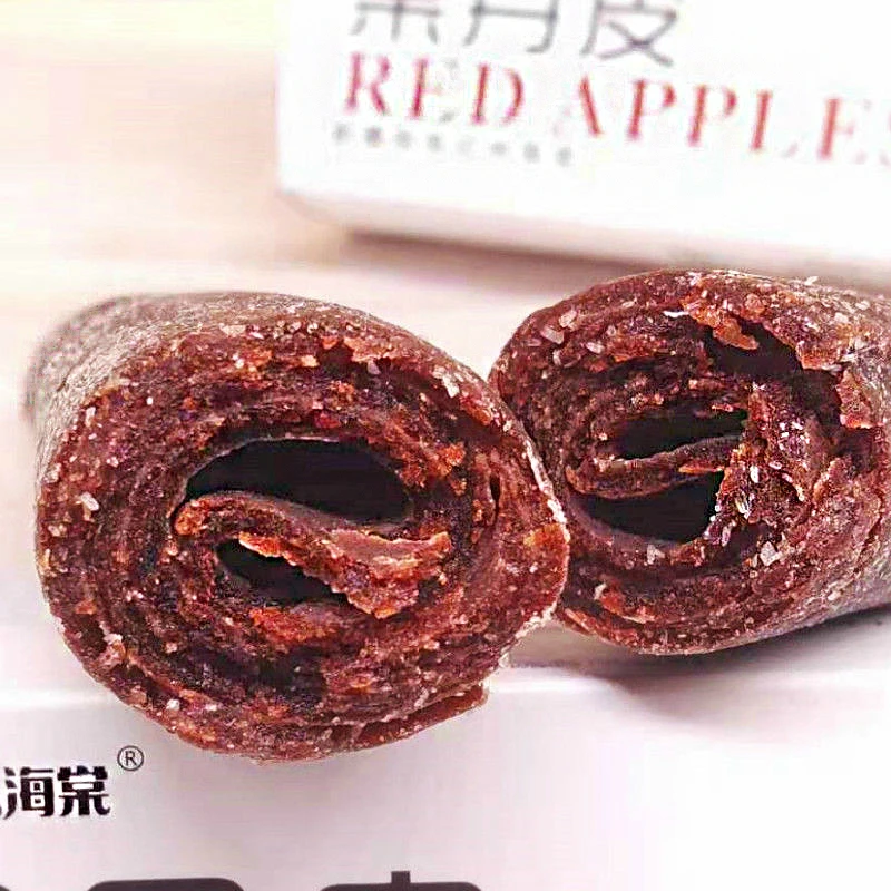 新疆发货果丹皮水果条老式手工酸甜海棠果丹皮儿童零食鲜果条100g