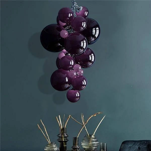 葡萄吊灯意大利果实主题餐厅挑空楼梯间设计师酒店民宿YX-3642