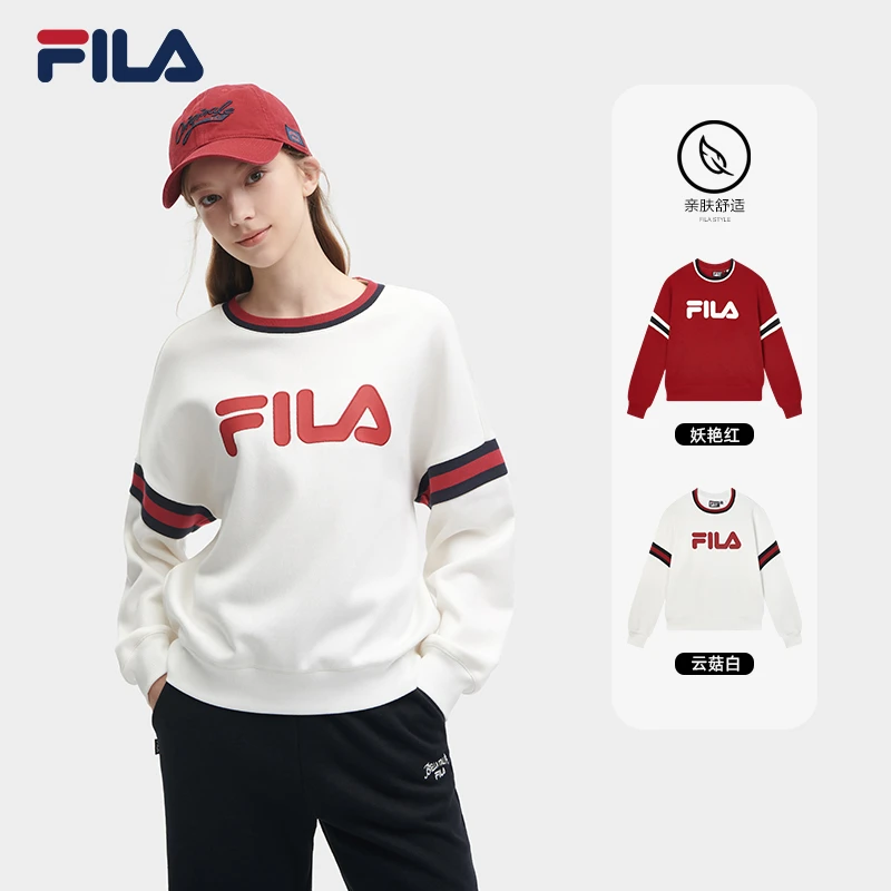 Fila/斐乐女装【圆领卫衣】春季运动休闲百搭套头衫F11W349209F