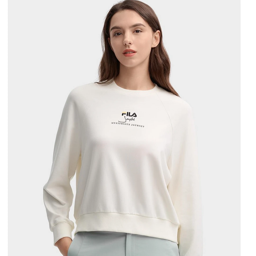 FILA斐乐女装女子运动时尚百搭休闲宽松套头秋季卫衣F11W438203F