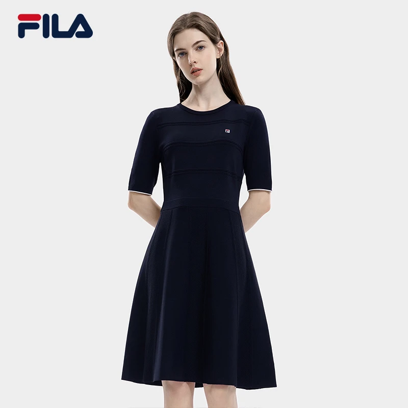 Fila/斐乐【优雅知性气质】显瘦高级女装夏季连衣裙F11W331304F