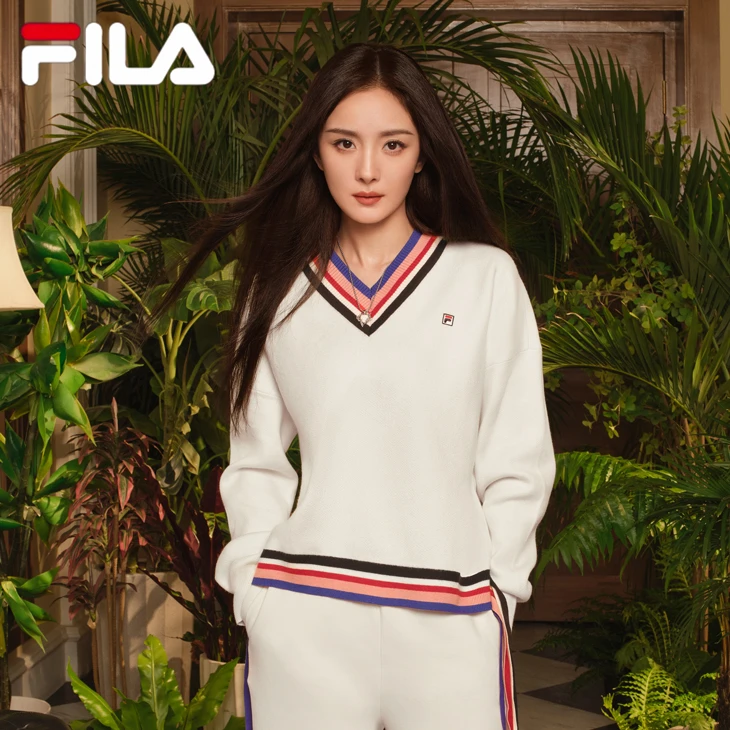 Fila/斐乐【杨幂同款龙年】亲肤舒适休闲优雅针织衫F11W411403F