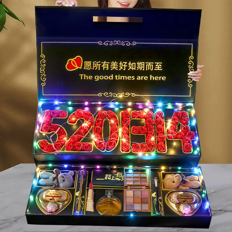 中秋节礼物生日礼物送女友老婆媳妇创意口红礼盒装表白惊喜女士