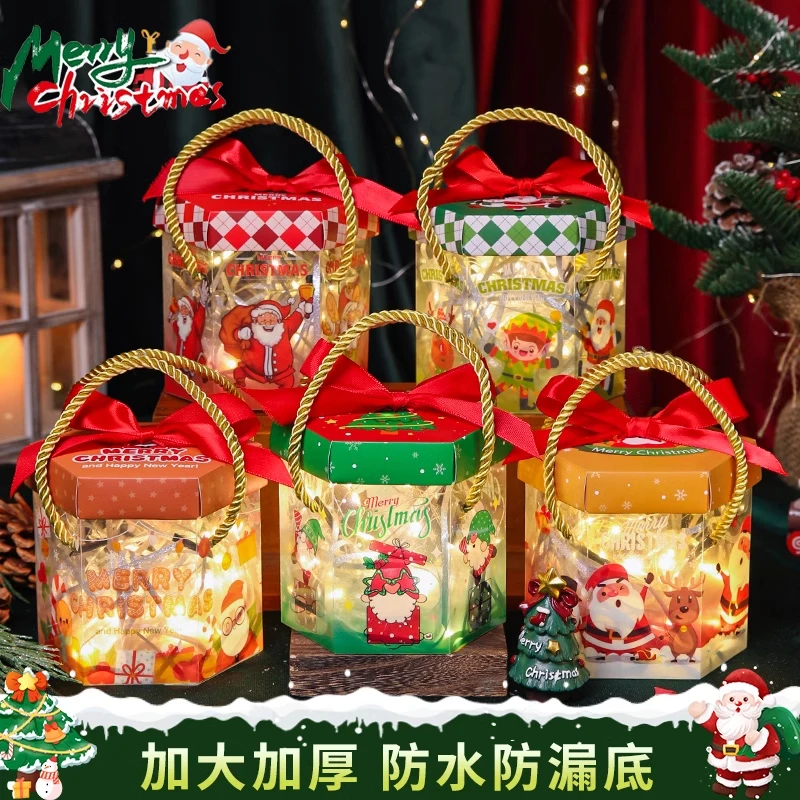 圣诞节pvc苹果礼盒平安夜苹果盒儿童糖果礼物创意平安果包装盒子