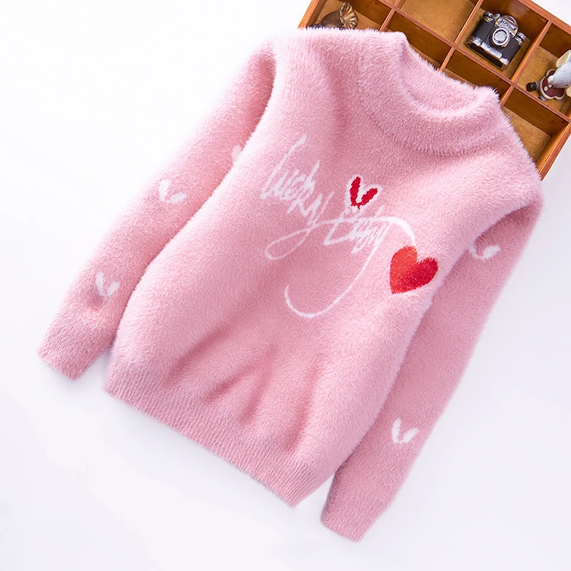 加厚儿童女童大童秋冬洋气宝宝保暖毛衣儿童毛衣长袖打底衫