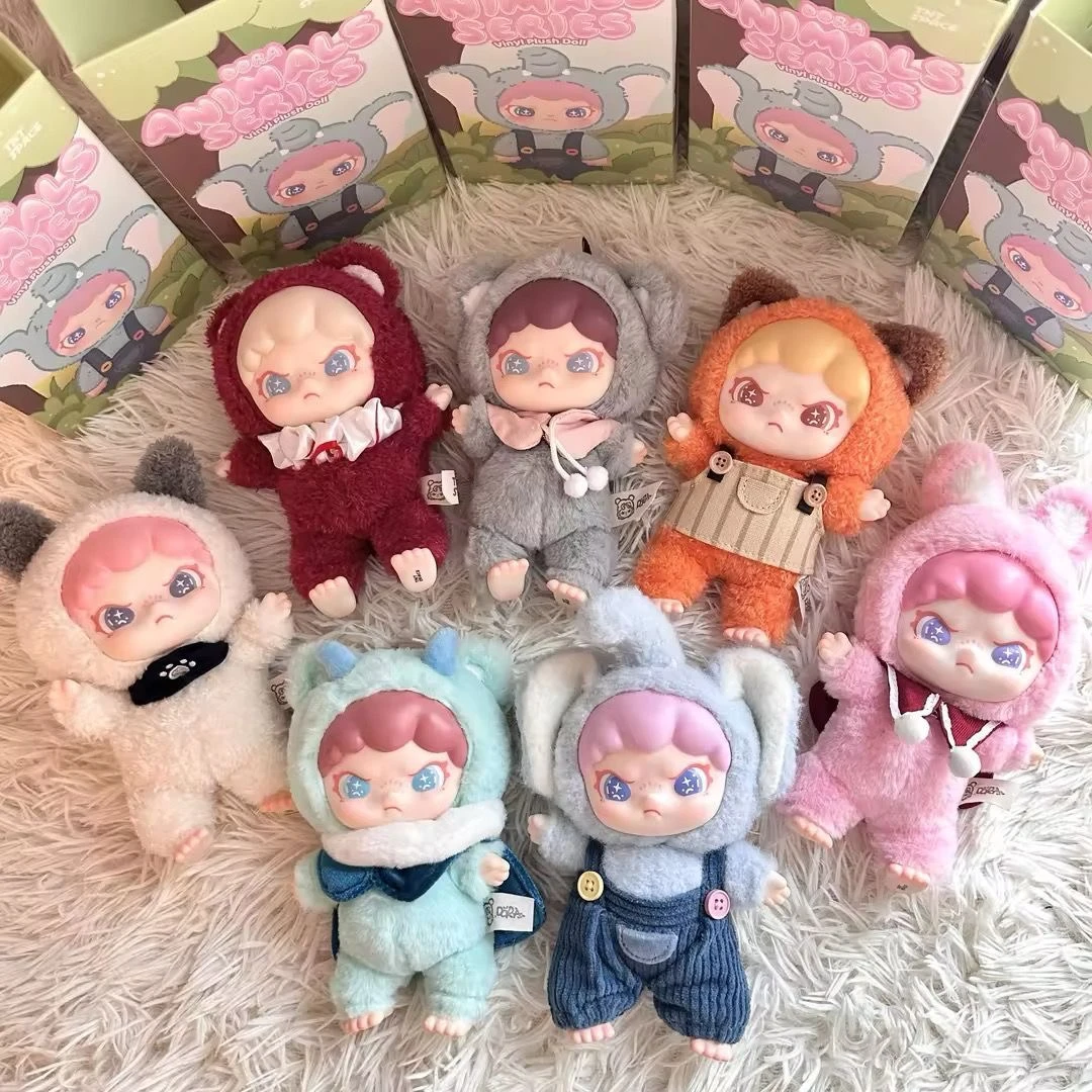 【拆盒】正版DORA茸茸动物所系列毛绒盲盒 TNTSPACE潮玩玩偶挂件