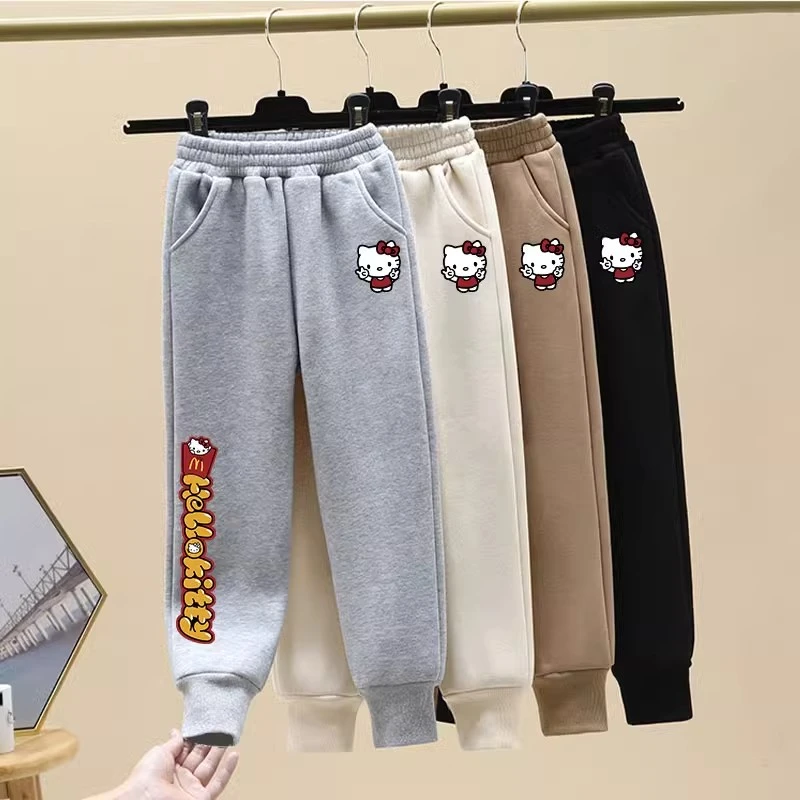 女童卡通印花裤子春秋2024新款运动外穿春装中大童春季儿童休闲裤