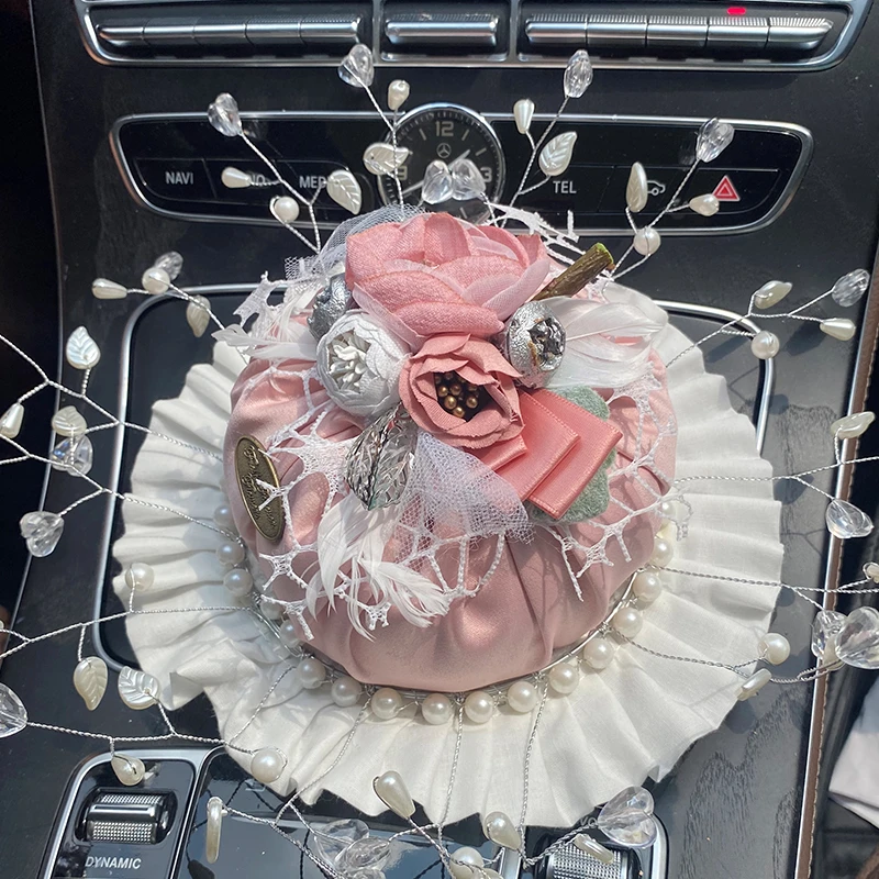 汽车香薰竹炭包 创意布艺绢花香包 除异味清新空气车载内饰品批发