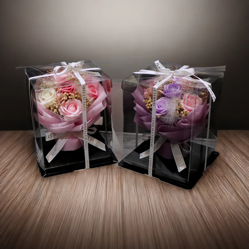 情人节礼物生日送女友仿真花香皂花礼盒节日礼物永生花花束成品