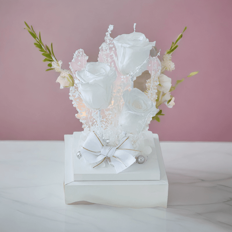亚克力玫瑰花水晶之恋永生花礼品工艺品永生花成品摆件情人节礼物