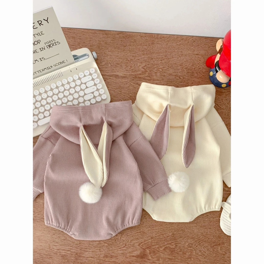 宝宝秋装女宝一岁长袖连体衣春秋超萌外出哈衣包屁衣秋季婴儿衣服