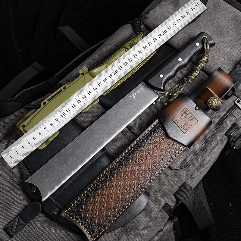 漠羊人 柴刀锻打砍树钓鱼砍柴开路竹子户外露营超硬弹簧钢纯手工