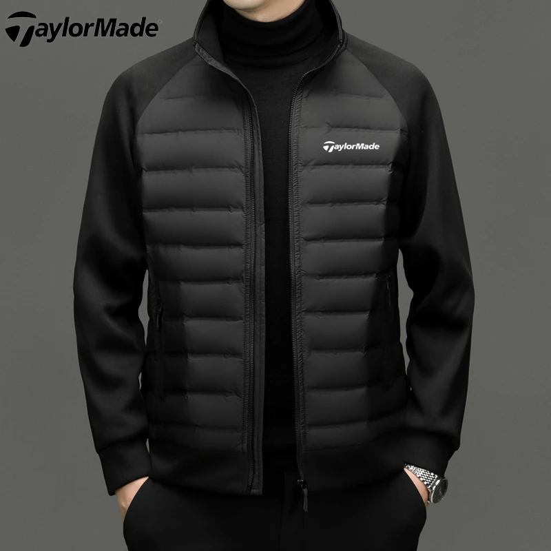 新款TaylorMade泰勒梅高尔夫羽绒夹克冬季男士运动服保暖长袖外套