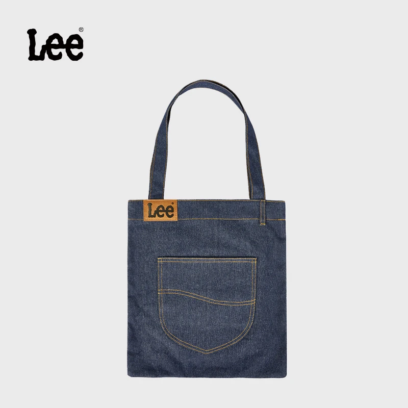 【胡兵精选】Lee经典牛仔帆布袋大容量男女同款简约百搭w