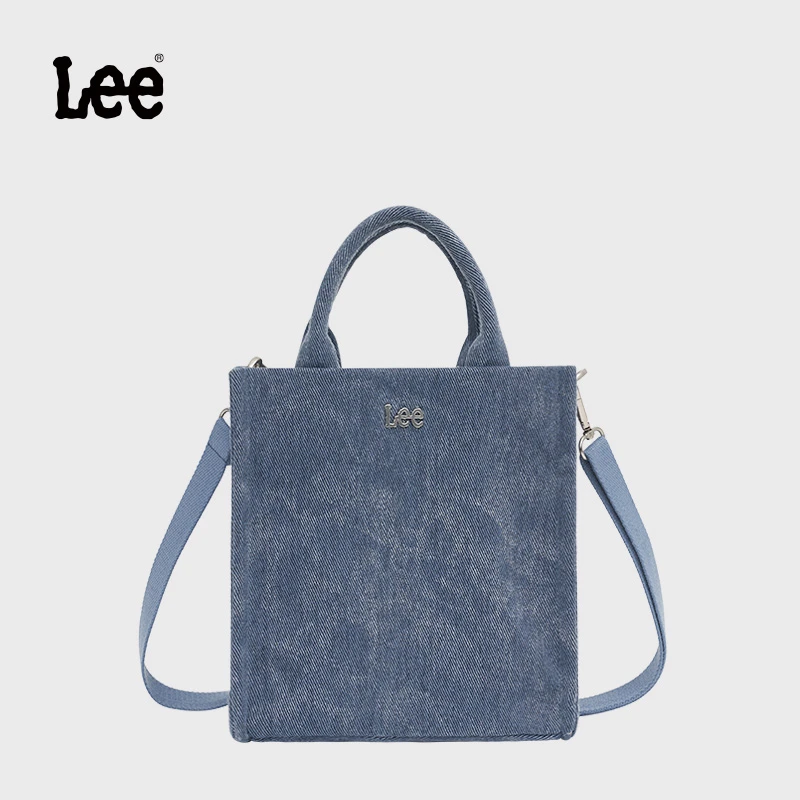 LeeBookTote托特包牛仔蓝色简约时尚休闲经典肩包w