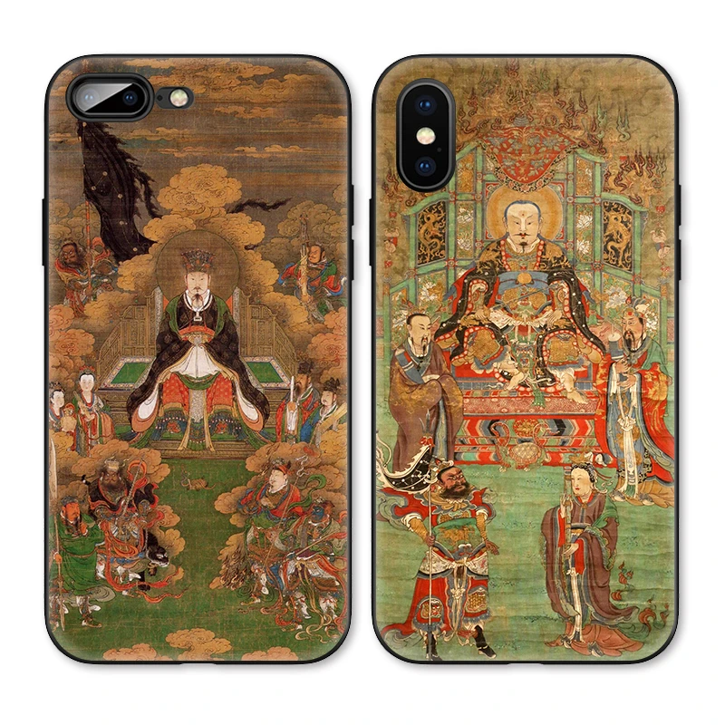 中国风真武大帝玄天上帝像适用iPhoneXSMax苹果14pro手机壳78plus
