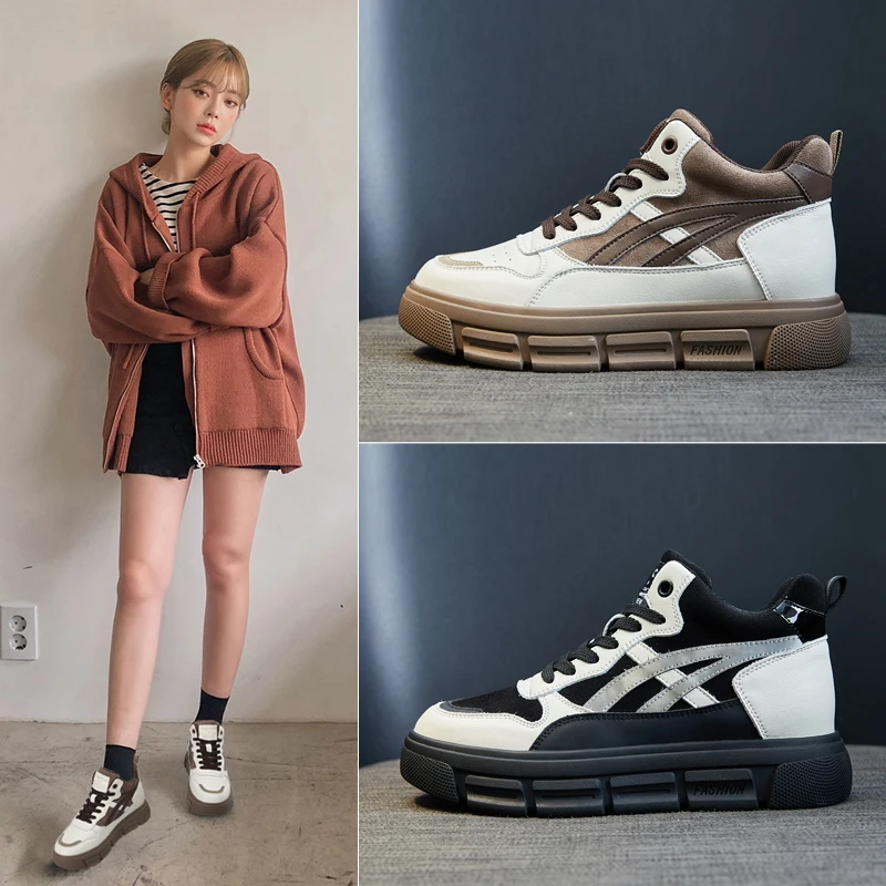 加绒真皮老爹鞋高帮女鞋5122号S780