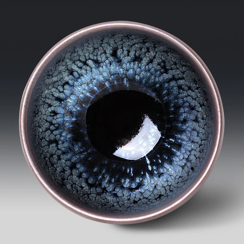 正宗油滴建盏主人杯小号陶瓷手工铁胎建窑窑变天目茶盏小口径茶杯