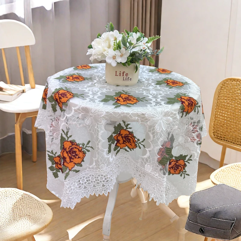 D白底桌布茶几布长方形桌布床头柜布艺盖布餐桌布台布盖巾小清新