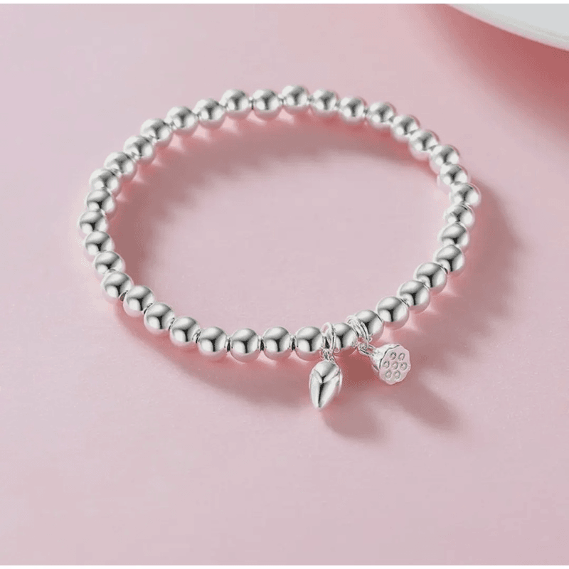 足银手链 824 足银999两世欢手链女新款女款时尚百搭送闺蜜手串