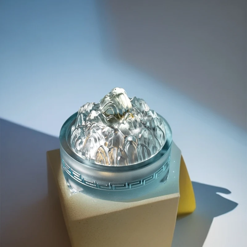 匠门琉璃《如意三足博山炉》纯手工香器工艺品家居办公茶室陈设装饰