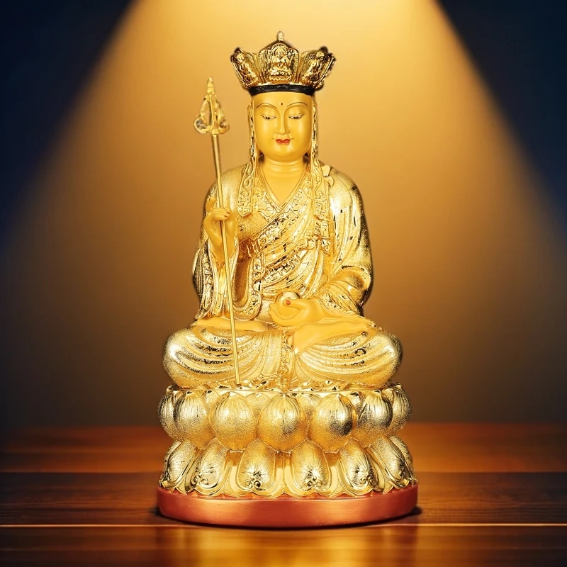 地藏王菩萨金蝉子高端居家公司客厅玄关九华山地藏王装饰摆件礼品