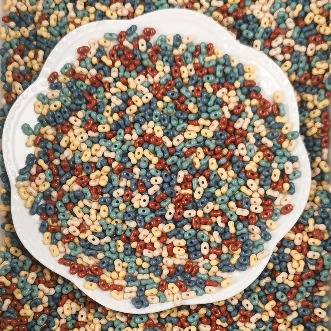 3*6mm亚克力花生珠手工串珠饰品配件散珠批发米珠DIY小饰品串珠