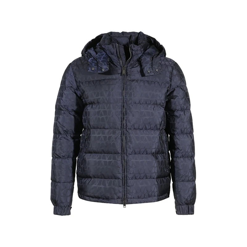 未使用 Valentino/华伦天奴 男士V标志鹅绒连帽羽绒服 3CNA319VF