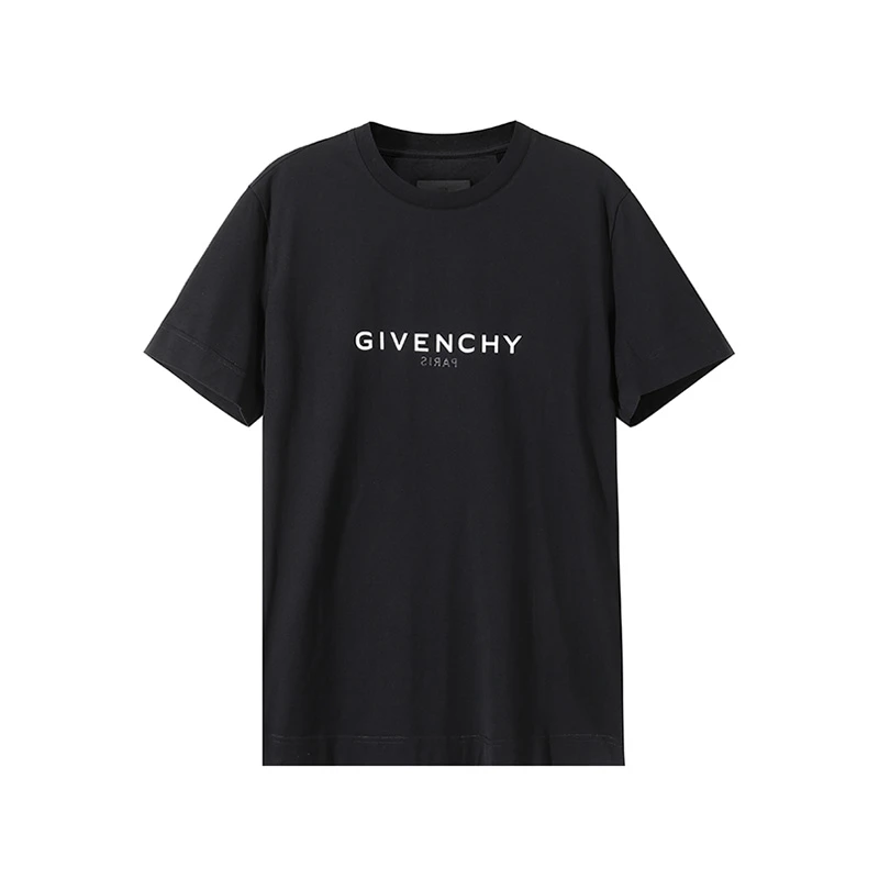 Givenchy纪梵希 男士棉质LOGO印花圆领短袖T恤BM71653Y6B