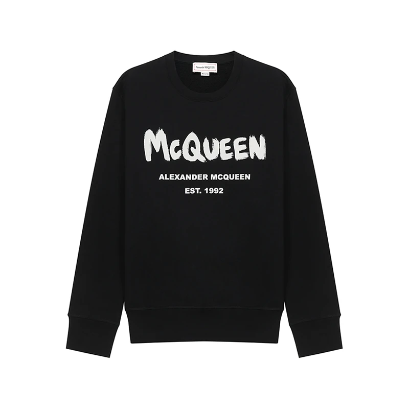 Alexander Mcqueen麦昆 男士棉质圆领卫衣涂鸦印花662578 QRZ71