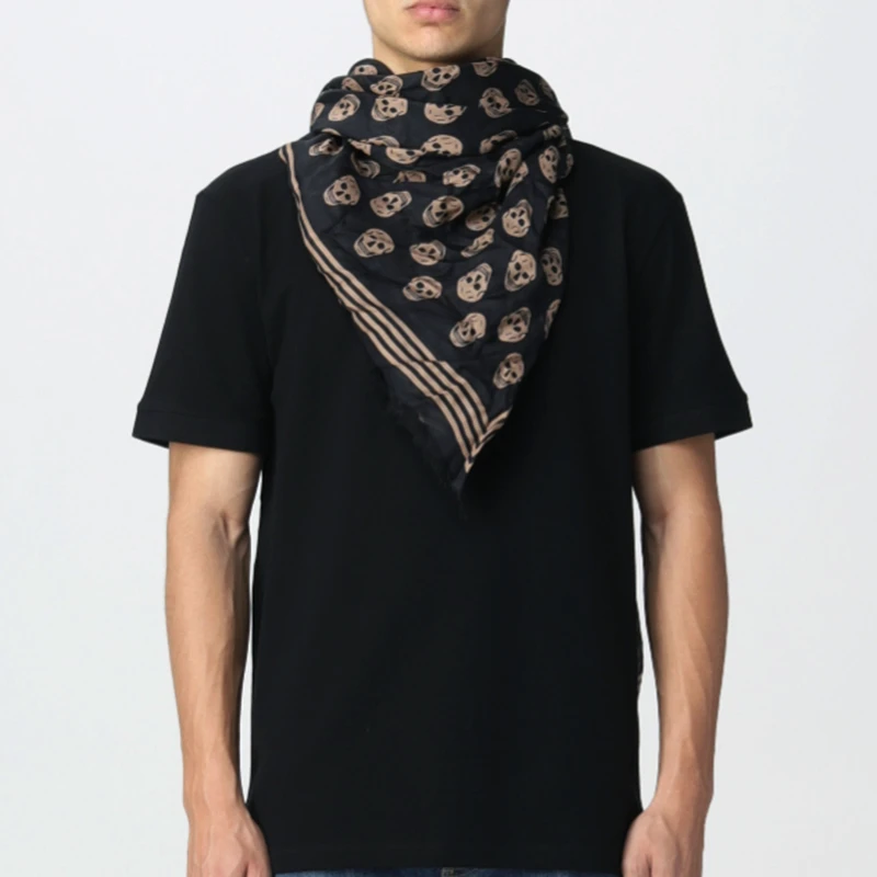 Alexander Mcqueen麦昆 男士流苏围巾120*140cm 590934 4418Q