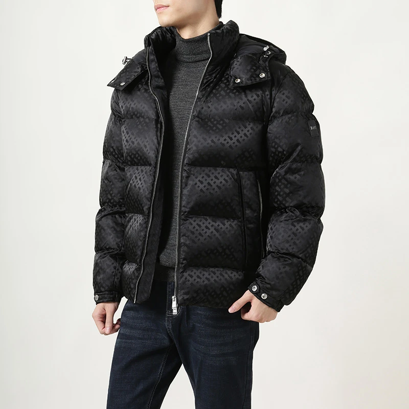 Hugo Boss雨果博斯 男士black系列厚款保暖连帽棉服50499813