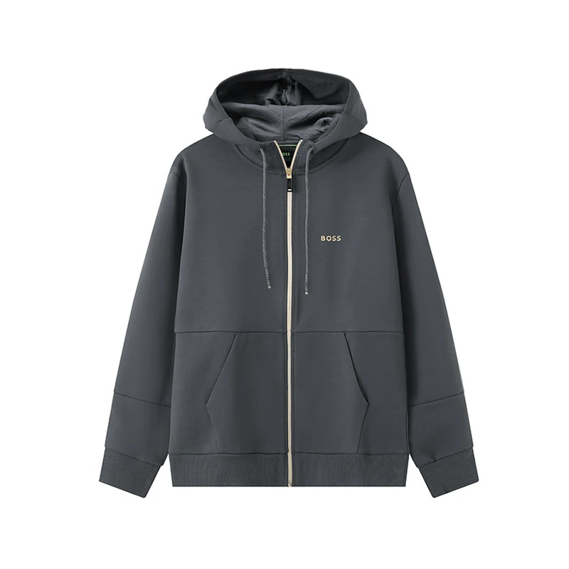 Hugo Boss雨果博斯 男士green系列弹力面料连帽拉链卫衣 50493495