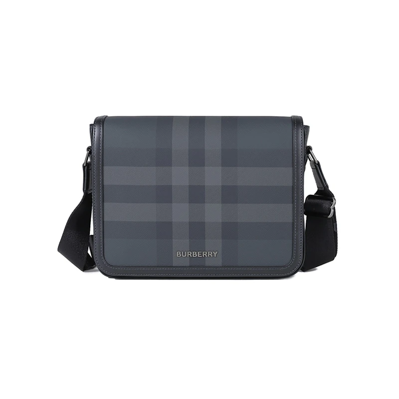Burberry巴宝莉 男士格纹小号信使包单肩斜挎包邮差包 80721731