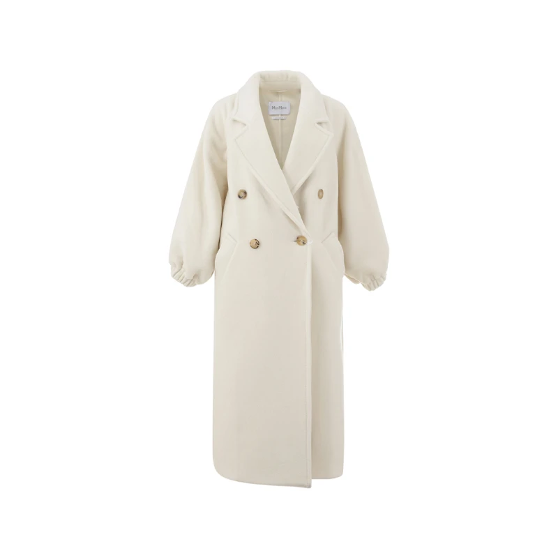 未使用 MaxMara 女士山羊绒宽松松紧袖长款大衣ZAFFO