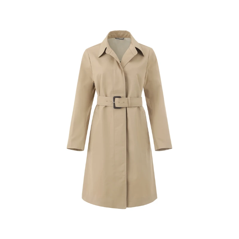 未使用 MaxMara 女士隐藏式纽扣中长款风衣大衣外套 VANDA