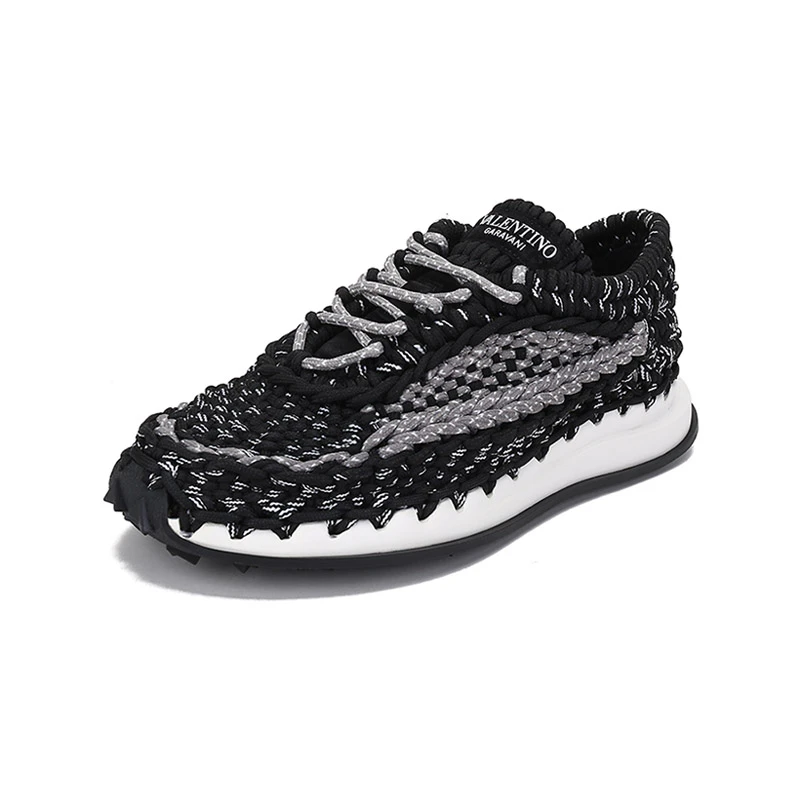 Valentino/华伦天奴 男士CROCHET钩织系带运动鞋 WY2S0E41 ZXB