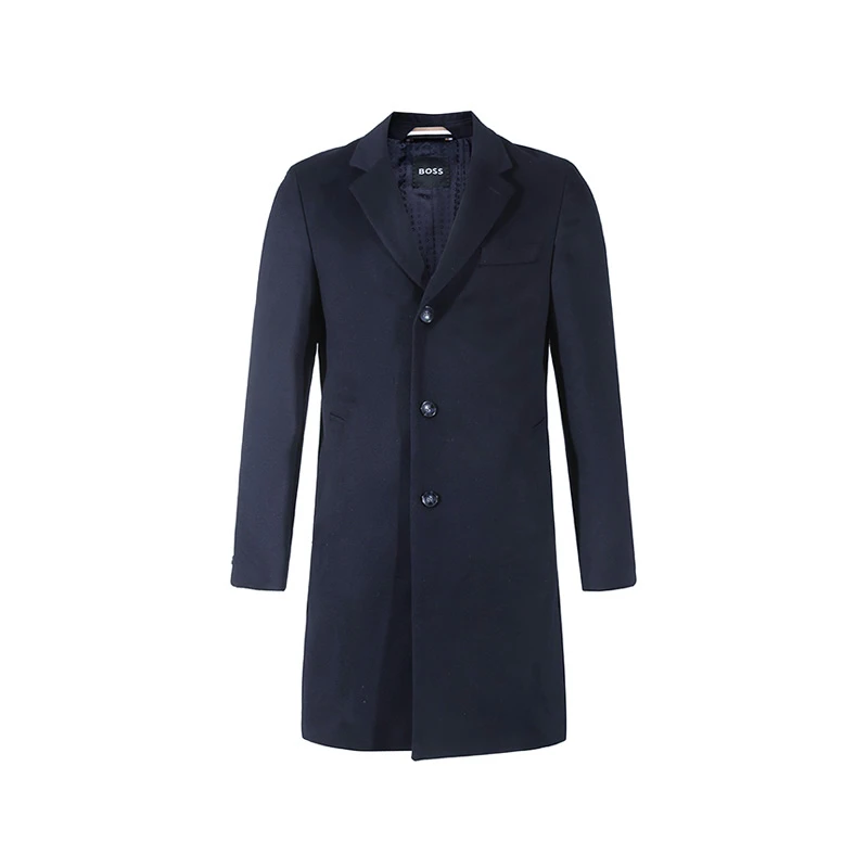 Hugo Boss雨果博斯 男士black系列中长款修身版毛呢大衣 50502482