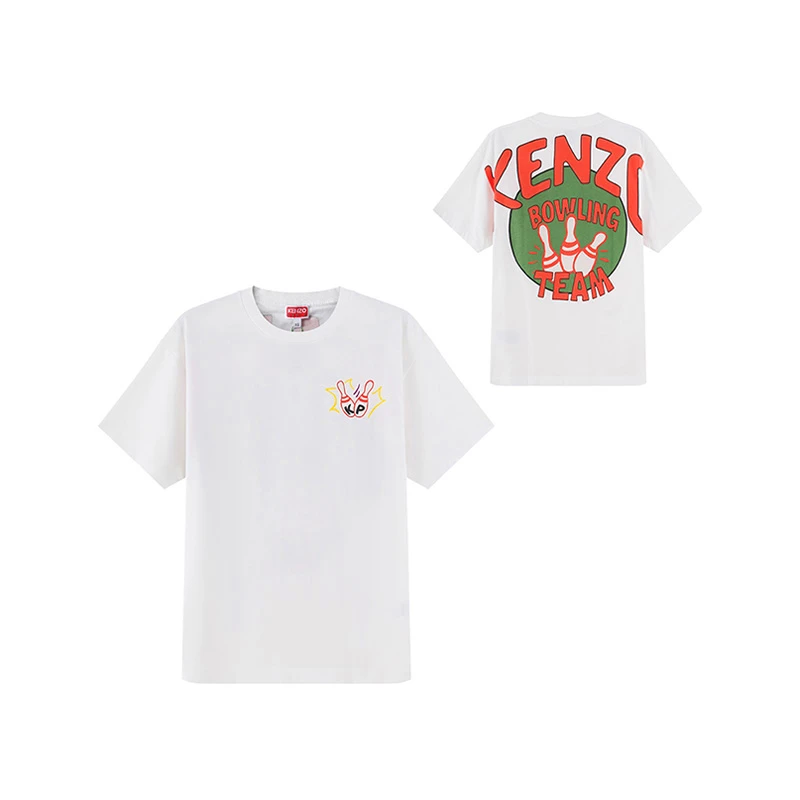 Kenzo高田贤 男士保龄球印花宽松潮流短袖T恤FD5 5TS453 4SG