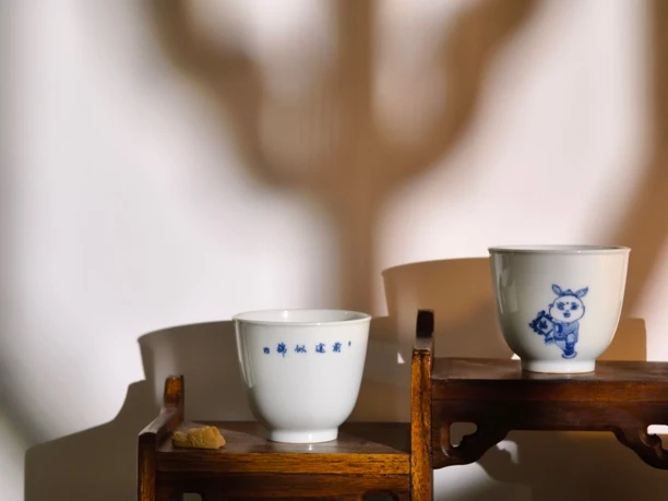 前途似锦白瓷主人杯/景德镇高温瓷/纯手工/150ml茶杯茶具陶瓷家用