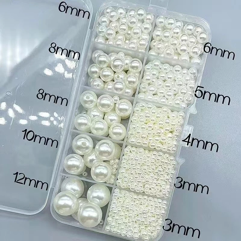 D 系列 高亮仿珍珠小珠子散珠diy材料直孔混装串珠饰品配件