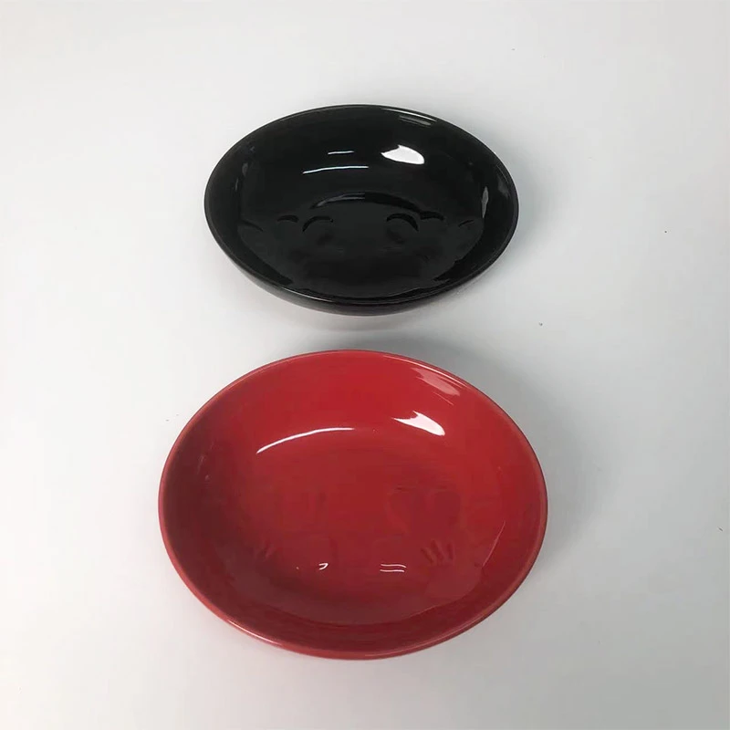 【19cm】摩瑟DP【KC联名红黑盘子2只】YCDF花瓶摆件玻璃陶瓷花盆